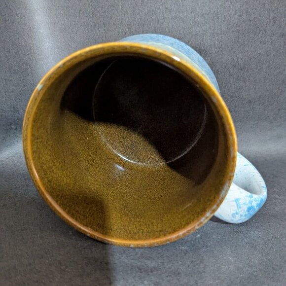 Rustic Blue & Brown Ceramic Mug With Speckled Design & Earthy Finish beach - Picture 4 of 9